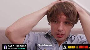 Accidental gangbang with rough sex and deepthroat action