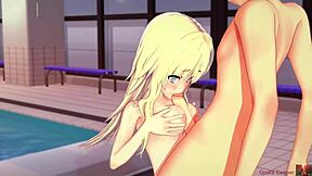 Fucking at the Pool with Petite Blonde 18 Cute Girl in Koikatsu Hentai Game! Damn, So Hot!