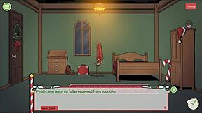 Claus Secret Surprise Xmas Hentai Game Ep 3: Mrs Santa Teases With Underskirt Anal Plug?