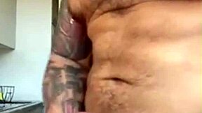 viktor rom humiliates muscular latino boss in cage with bbc striptease and pussy play