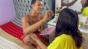I follow my shy half-sister and show her I’m not gay