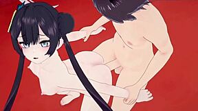 Ryuuge Kisaki and Asagiri Suou in Intense Sex - Blue Archive Hentai