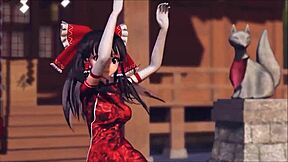 i'm reim from touhou, gettin' fucked by pinkcat in this hentai scene, my pussy drippin' wet.