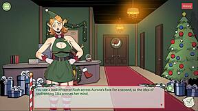 Claus Secret Surprise Xmas Hentai Game Ep 3: Mrs Santa Teases With Underskirt Anal Plug?