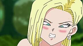Android 18 slutty sex with trunks using wet deep pussy
