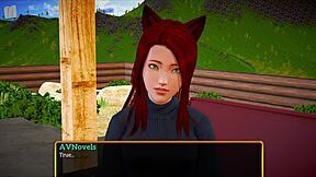 my new family 469: why does the redhead show her shaved pussy and big ass?