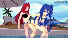Symphogear girls in intense lesbian and futanari scenes