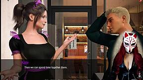 Kate in Stockings and Cosplay Maid Costume