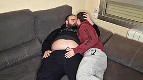 Oso And Chaser Tease With Cock Sucking And Sofa 69