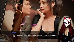 Kate in Stockings and Cosplay Maid Costume