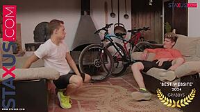 Cyclists ride hard after