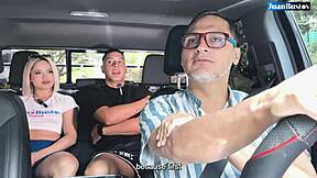 Colombian gallan maxx betancur passionately fucks petite blonde in the car.