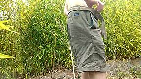 Big Dick Cumming Outdoors!