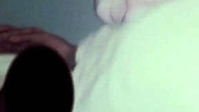 Lost in gumjob thoughts, an interracial amateur bbw brunette dreams of close-up bedroom fat sex in usa.