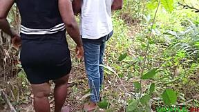 In bed, the fat ebony BBW tempts with her hot pussy, but the big black cock calls