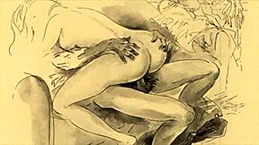 Vintage Erotic Drawings with Sultry Retro Vibes