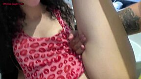 Father fucks stepdaughter hidden in bathroom!