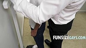 tiny twink visits gay doctor for rimjob, blowjob, and bareback in hospital