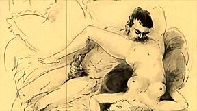 Vintage Erotic Drawings with Sultry Retro Vibes