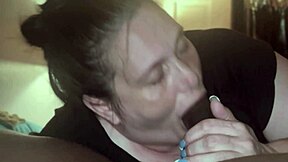 Lost in gumjob thoughts, an interracial amateur bbw brunette dreams of close-up bedroom fat sex in usa.