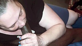 Lost in gumjob thoughts, an interracial amateur bbw brunette dreams of close-up bedroom fat sex in usa.