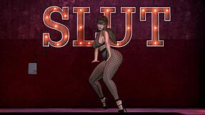 alexxa flux dances with big tits exposed