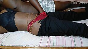 Petite ebony teen looks sexy in tight jeans