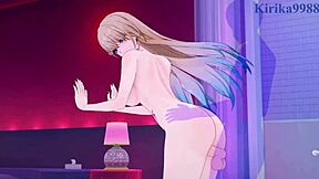 Serval Landau in Kafka se ukvarjata z intenzivnim seksom z velikimi joškami creampie v Honkai Star Rail Hentai