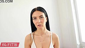 Pov Latvian Simon Kitty with braces bangs gym owner for free access