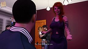 In Being a DIK route 152, brunette says, 'Explore this hentai anime.' Group scenes in the game.