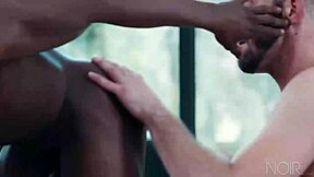 black hair & inked jett rink anal interracial