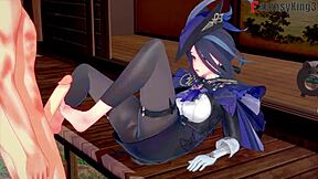 Clorinde Gives Wild Blowjob in Genshin Impact Fantasy 3D