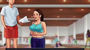 Summertime Saga 248: Doggystyle bent over shaved pussy with small tits