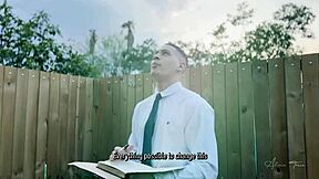 Religious Man With Lust Problem Preaches To Latina Brunette With Big Ass