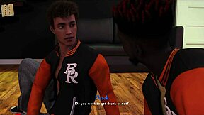 In Being a DIK route 152, brunette says, 'Explore this hentai anime.' Group scenes in the game.