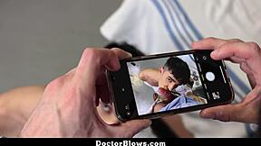 Twink feels ready after doctor's blowjob!