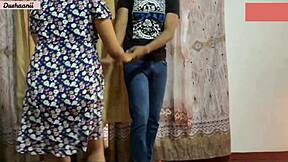 college couple from sri lanka do homework on bed in dushaanii