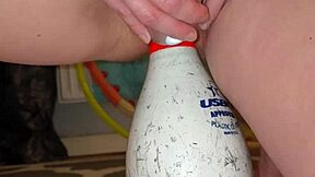 Extreme MILF bowling pin insertion fetish