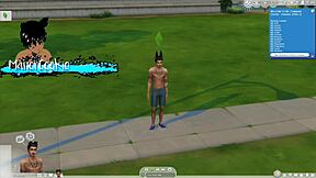 Sims 4 wicked mod gets naughty with huge tits neighbor in wild 3D cartoon fun.