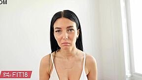 Pov Latvian Simon Kitty with braces bangs gym owner for free access