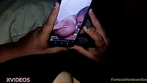 watching porn tiktoks with my best friend, i got horny seeing her huge tits in fantasy hardcore.