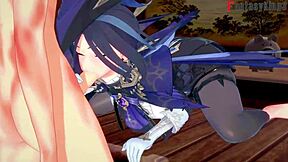 Clorinde Gives Wild Blowjob in Genshin Impact Fantasy 3D