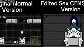 side of the difference of rhythm heaven fever original normal version vs sex censored version