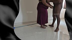 tamil maid sreelatha cleans when wife away