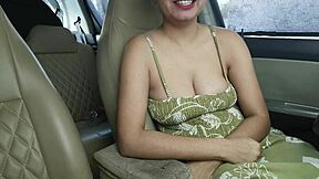 Desi friend risks car sex with sucking and fucking