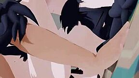 Intriguing 3D Cartoon Anime Hentai Featuring Kazusa Beast