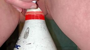 Extreme MILF bowling pin insertion fetish