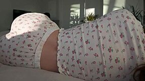 Morning sex with big tits roommate ends in hot creampie