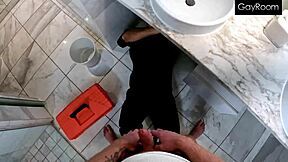 plumber stud uses his tool to clear out brodys drain hole with anal spreading