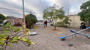 Check this out! Old man bangs two busty young women in public park threesome